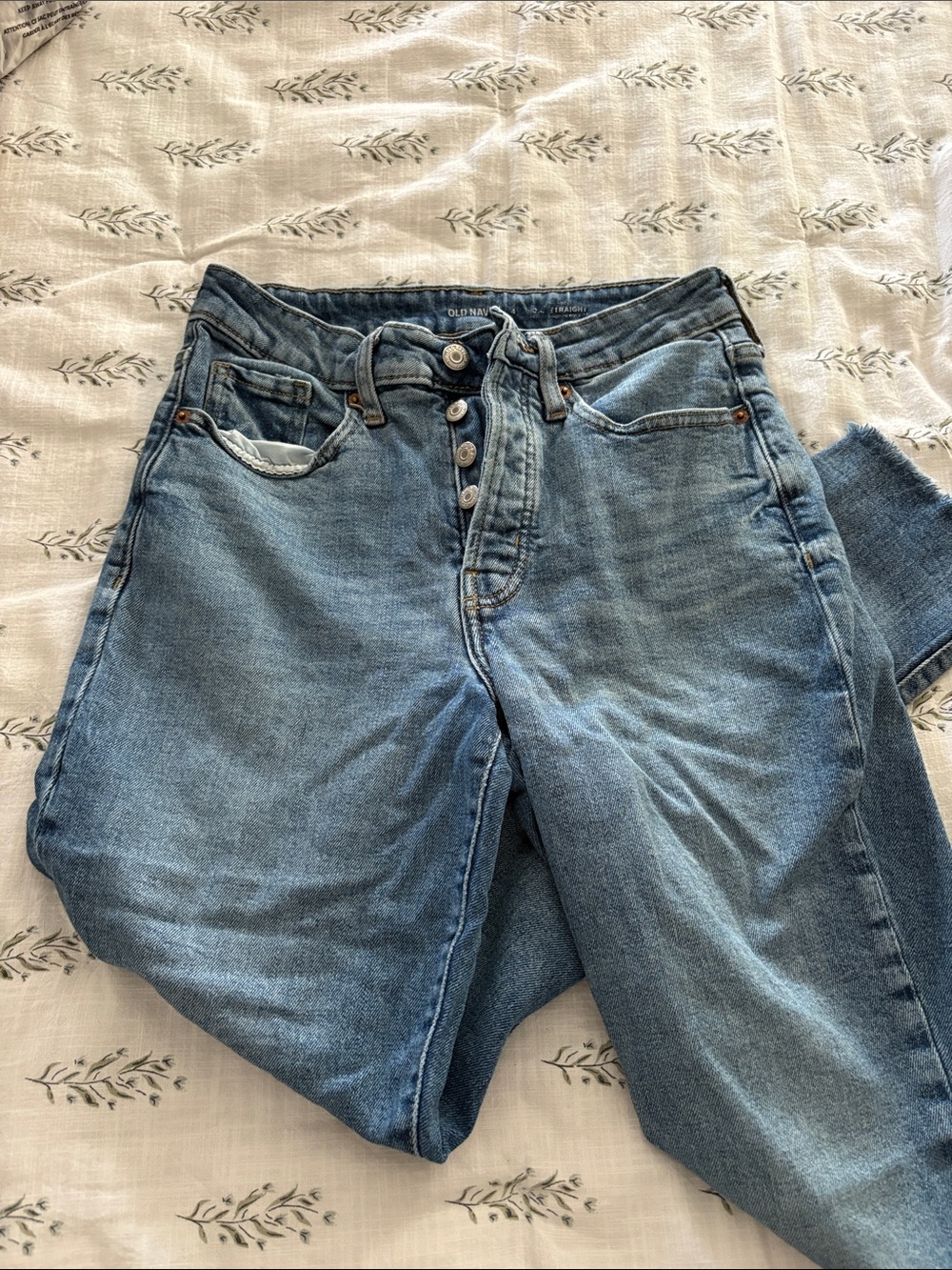 Old Navy High-Rise Straight Smooth Pocket Jeans